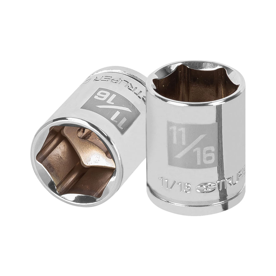 Dado de 11/16', 6 puntas, cuadro 3/8', Truper Caja con 6, 13612