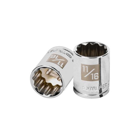 Dado de 11/16', 12 puntas, cuadro 3/8', Truper Caja con 6, 13587