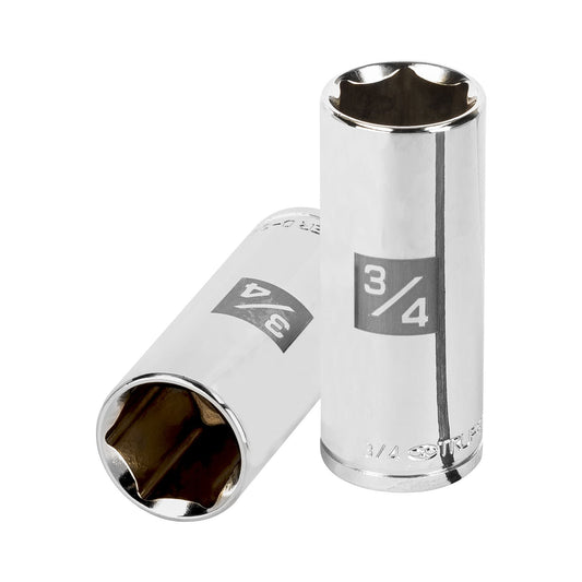 Dado largo de 3/4', 6 puntas, cuadro 3/8', Truper Caja con 6, 13718