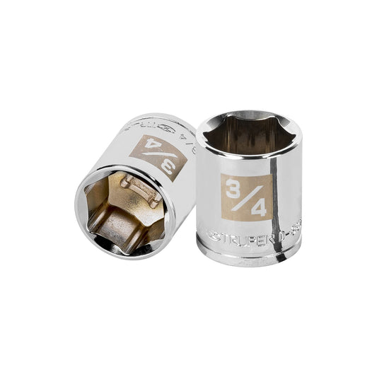 Dado de 3/4', 6 puntas, cuadro 3/8', Truper Caja con 6, 13613