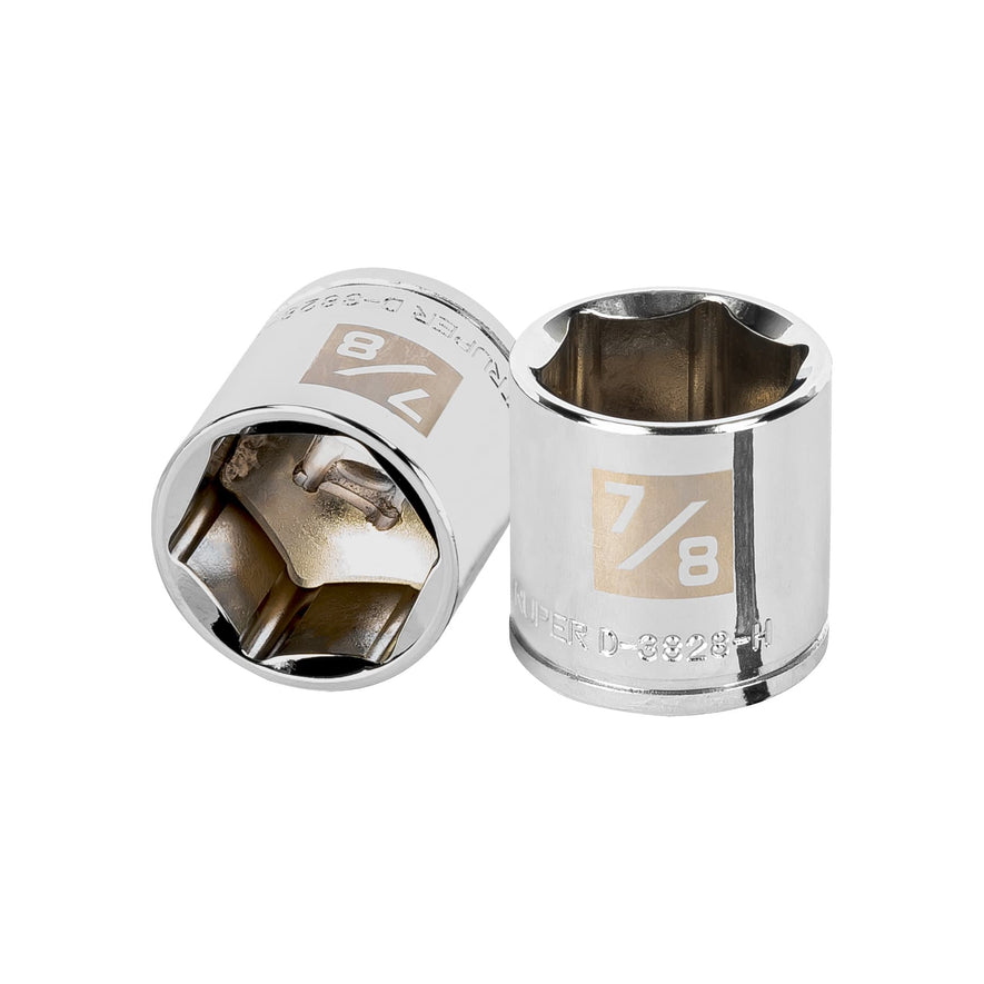 Dado de 7/8', 6 puntas, cuadro 3/8', Truper Caja con 6, 13615