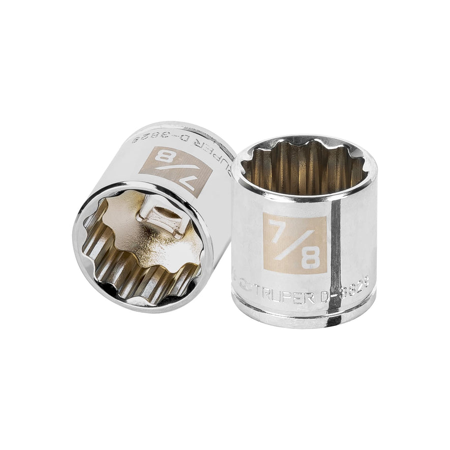 Dado de 7/8', 12 puntas, cuadro 3/8', Truper Caja con 6, 13590