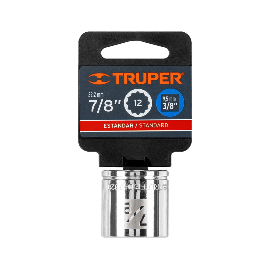 Dado de 7/8', 12 puntas, cuadro 3/8', Truper Caja con 6, 13590