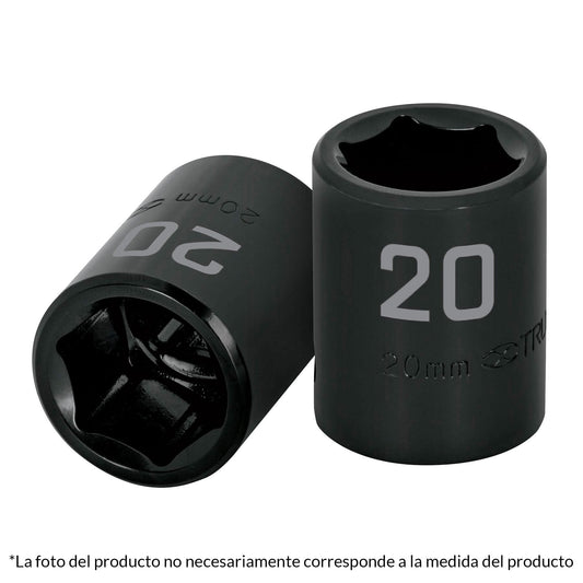 Dado cuadro 1/2' de impacto 6 puntas de 10 mm, Truper Caja con 6, 12410
