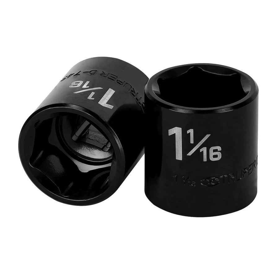 Dado de impacto de 1-1/16', 6 puntas, cuadro 1/2', Truper Caja con 6, 13397