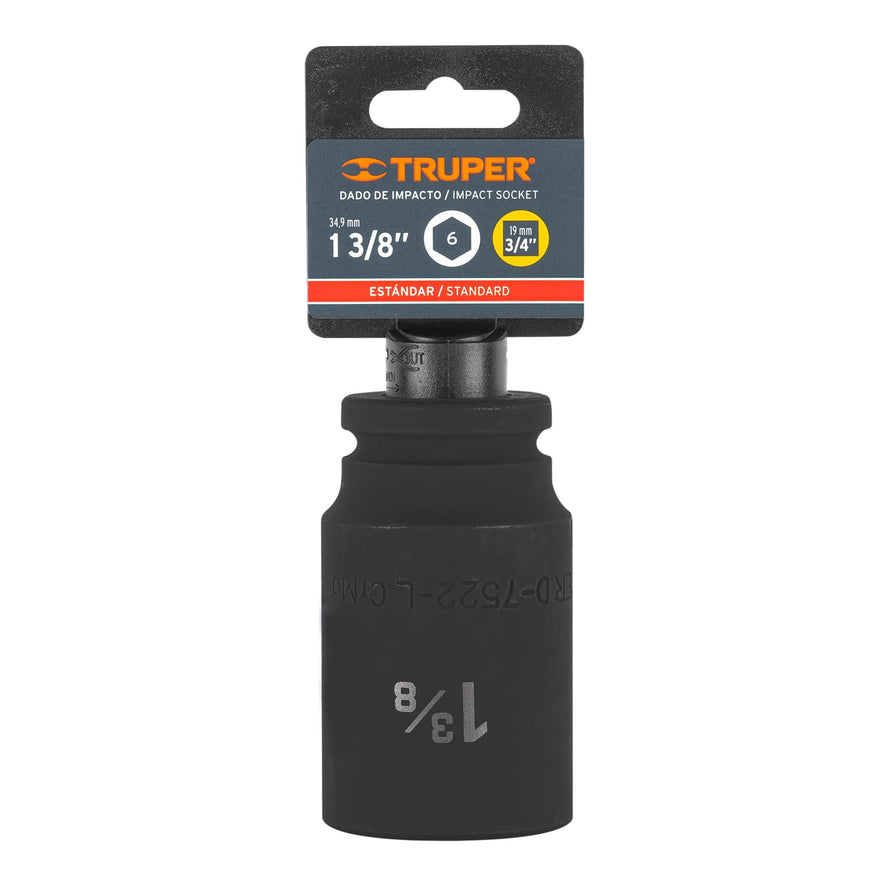 Dado largo de impacto de 1-3/8', 6 puntas, cuadro 3/4' Caja con 3, 12440