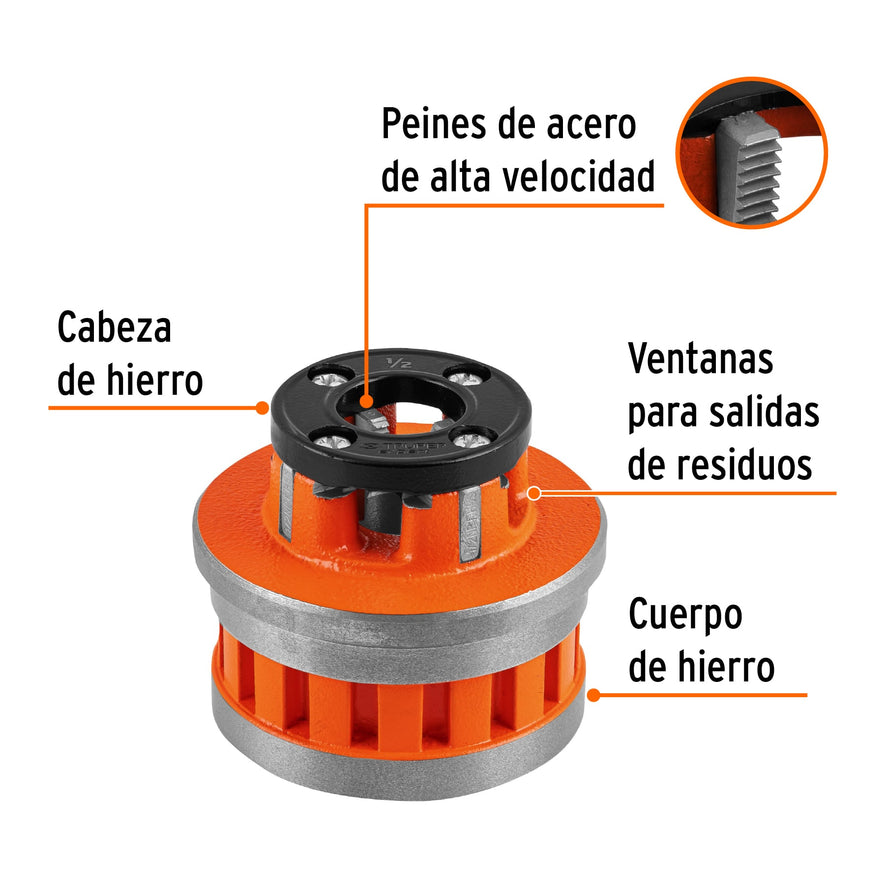 Dado de 1/2' para tarrajas T-852X, Truper Expert, 14341