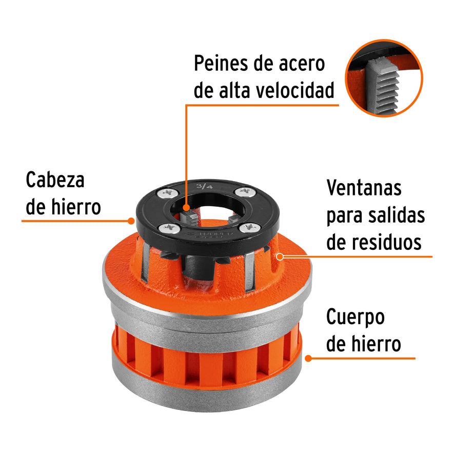 Dado de 3/4' para tarrajas T-852X, Truper Expert, 14379