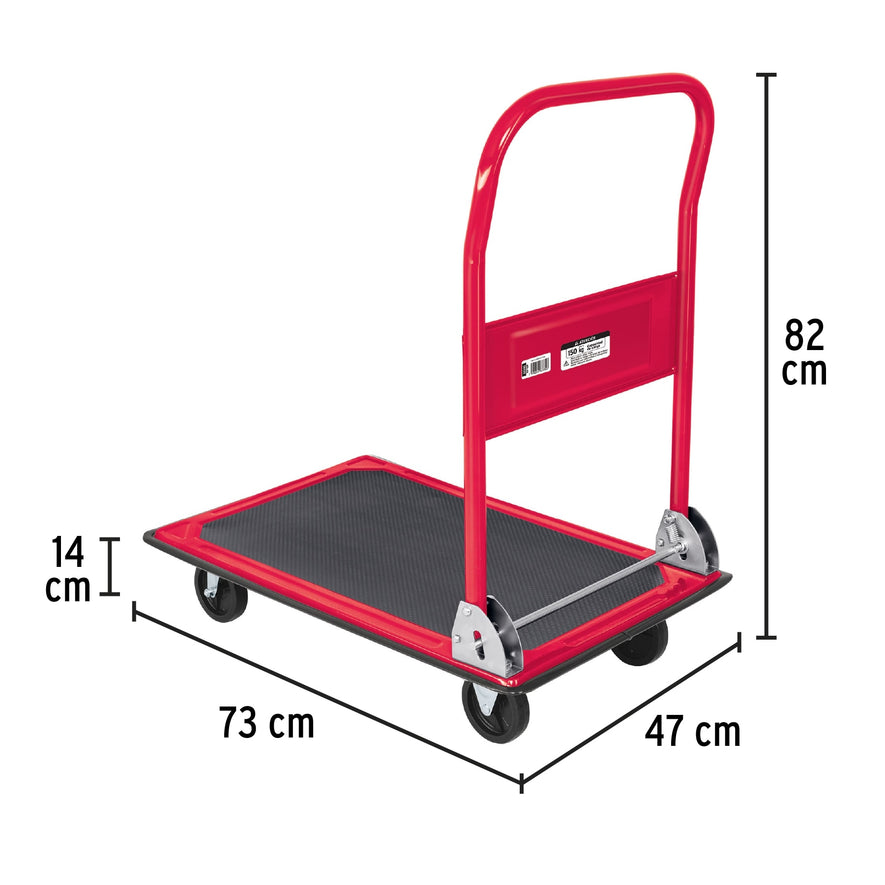 Carro de carga plegable tipo plataforma, 150 kg, Pretul, 48595