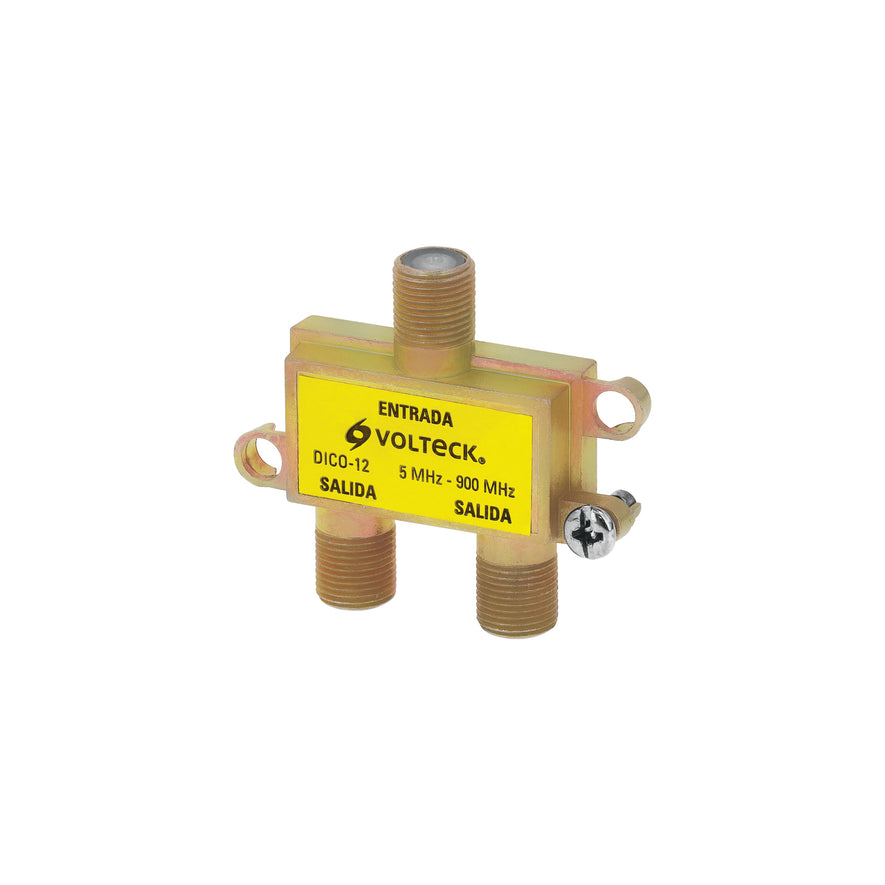 Divisor coaxial de 1 entrada y 2 salidas, Volteck Caja con 20, 48475