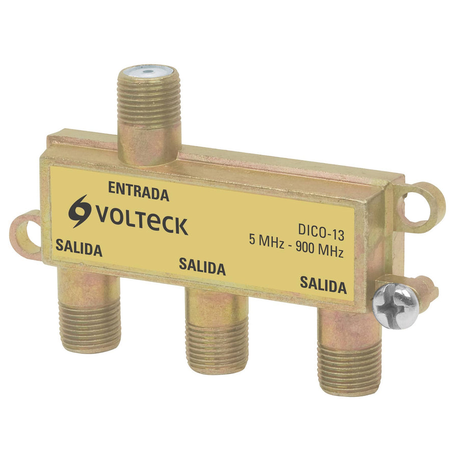 Divisor coaxial de 1 entrada y 3 salidas, Volteck Caja con 10, 48476