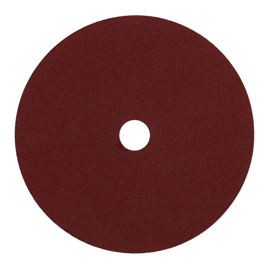 Disco de lija de 7' con respaldo de fibra, grano 120, Truper Caja con 5, 100163