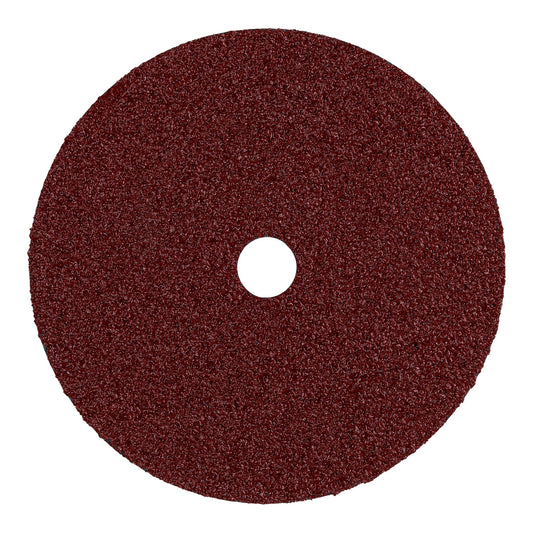 Disco de lija de 7' con respaldo de fibra, grano 36, Truper Caja con 5, 100160