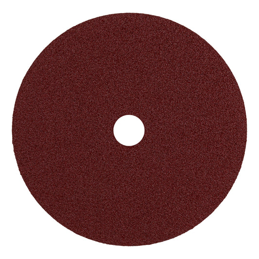 Disco de lija de 7' con respaldo de fibra, grano 50, Truper Caja con 5, 100161