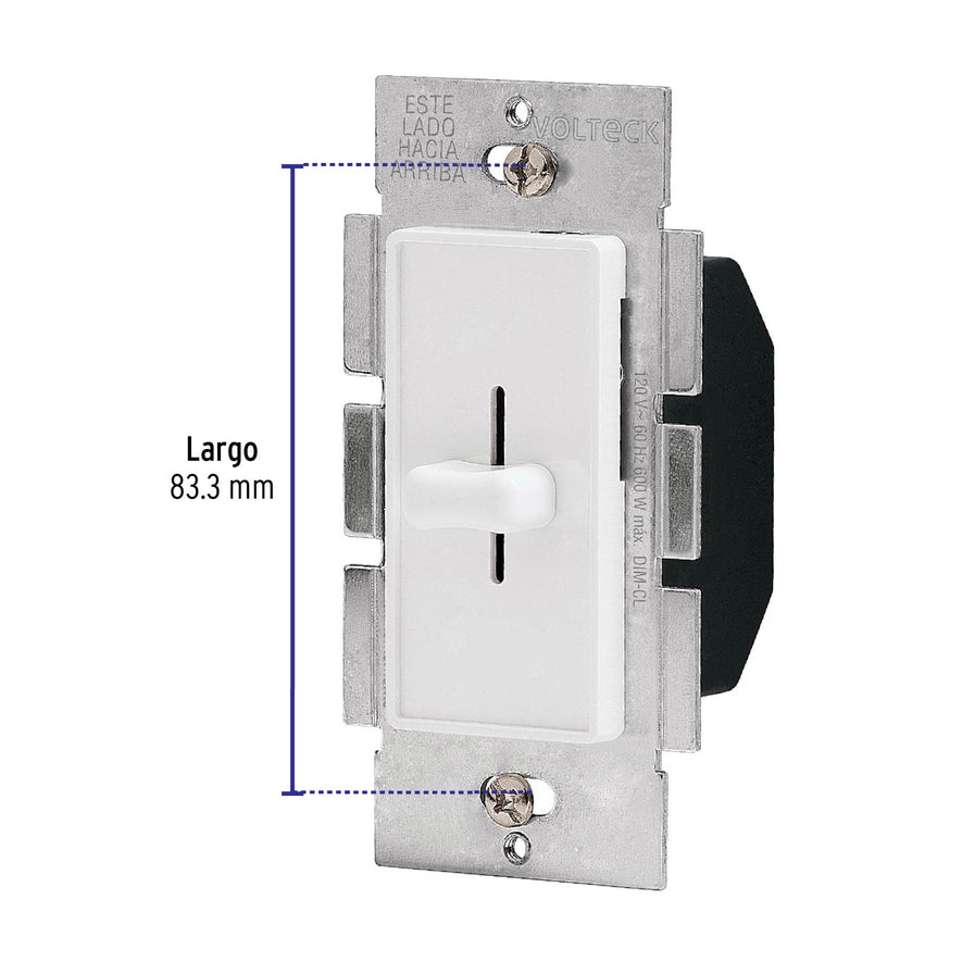 Atenuador de luz deslizable, línea Classic, Volteck Caja con 5, 46300