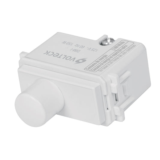 Dimmer giratorio, línea Italiana, color blanco, Volteck Caja con 12, 48138