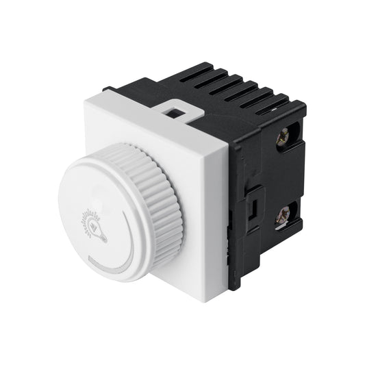 Dimmer giratorio de 1.5 módulos, línea Toledo, Basic Caja con 10, 29050