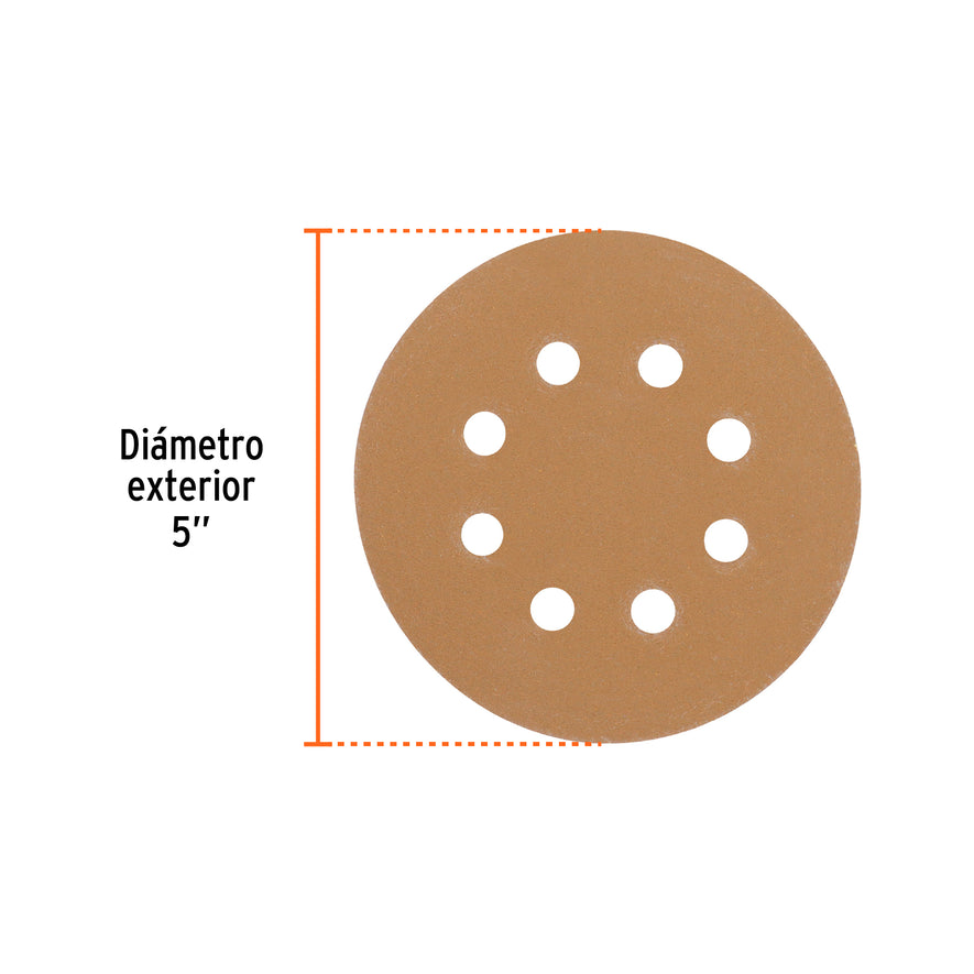 discos de lija 5' grano 150 lijadora roto- orbita Caja con 5, 103313