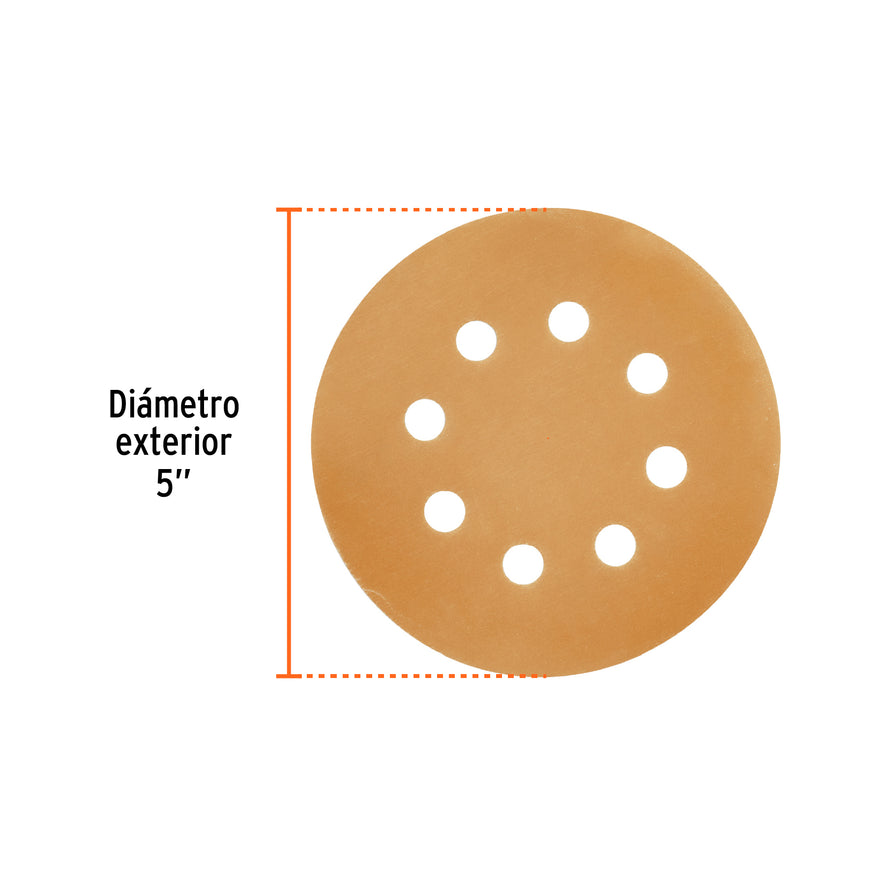 discos de lija 5' grano 400 lijadora roto- orbita Caja con 5, 103315