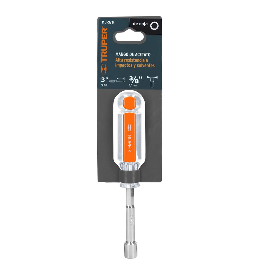 Desarmador de caja 3/8' mango de acetato, Truper Caja con 6, 14128