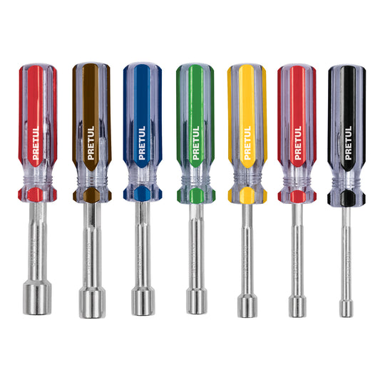 Juego de 7 desarmadores de caja mango de PVC, Pretul Caja con 4, 21420