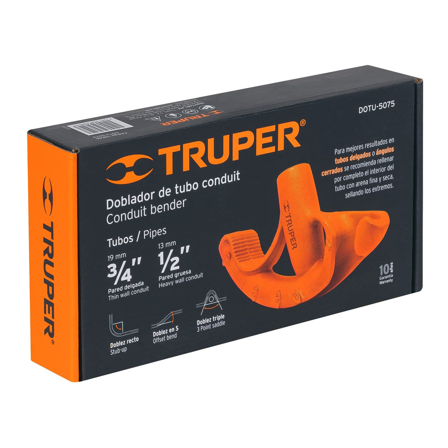 Doblador de tubo conduit 3/4', Truper, 12846