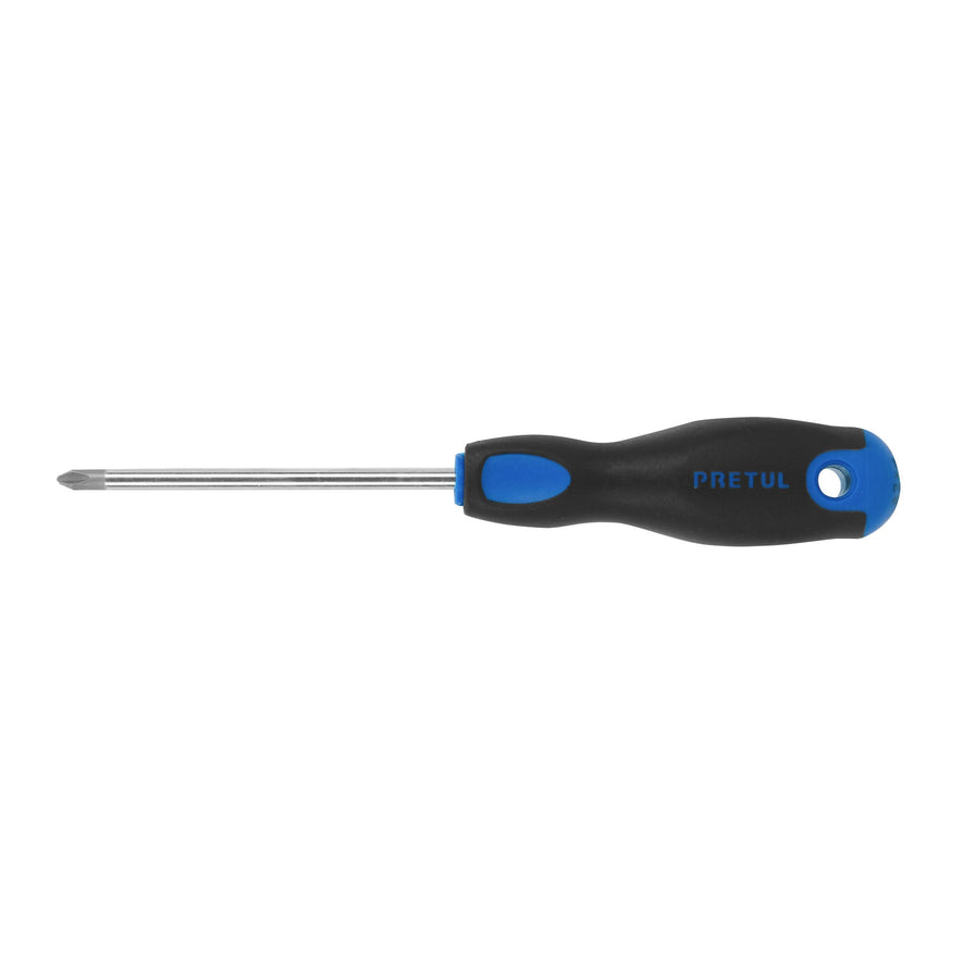 Desarmador de cruz 1/4' x 4' mango Comfort Grip, Pretul Caja con 6, 21496