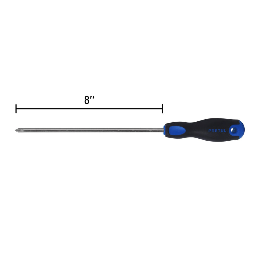 Desarmador de cruz 1/4' x 8' mango Comfort Grip, Pretul Caja con 6, 21497