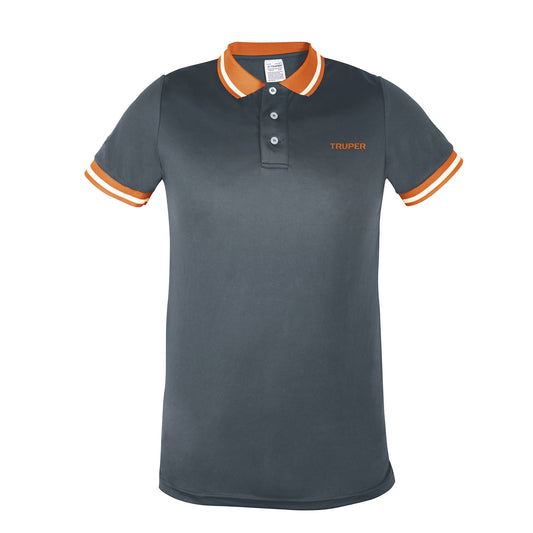 Playera polo performance para hombre, gris, CH, Truper, 61081
