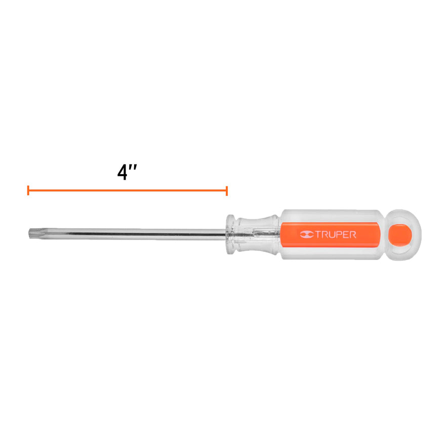 Desarmador punta Torx T 30 mango de acetato, Truper Caja con 6, 15106