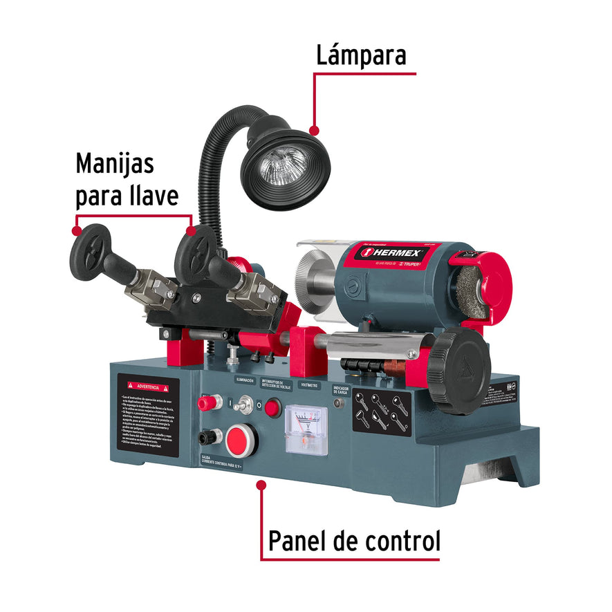 Duplicadora de llaves, 6 tipos, Hermex, 43665