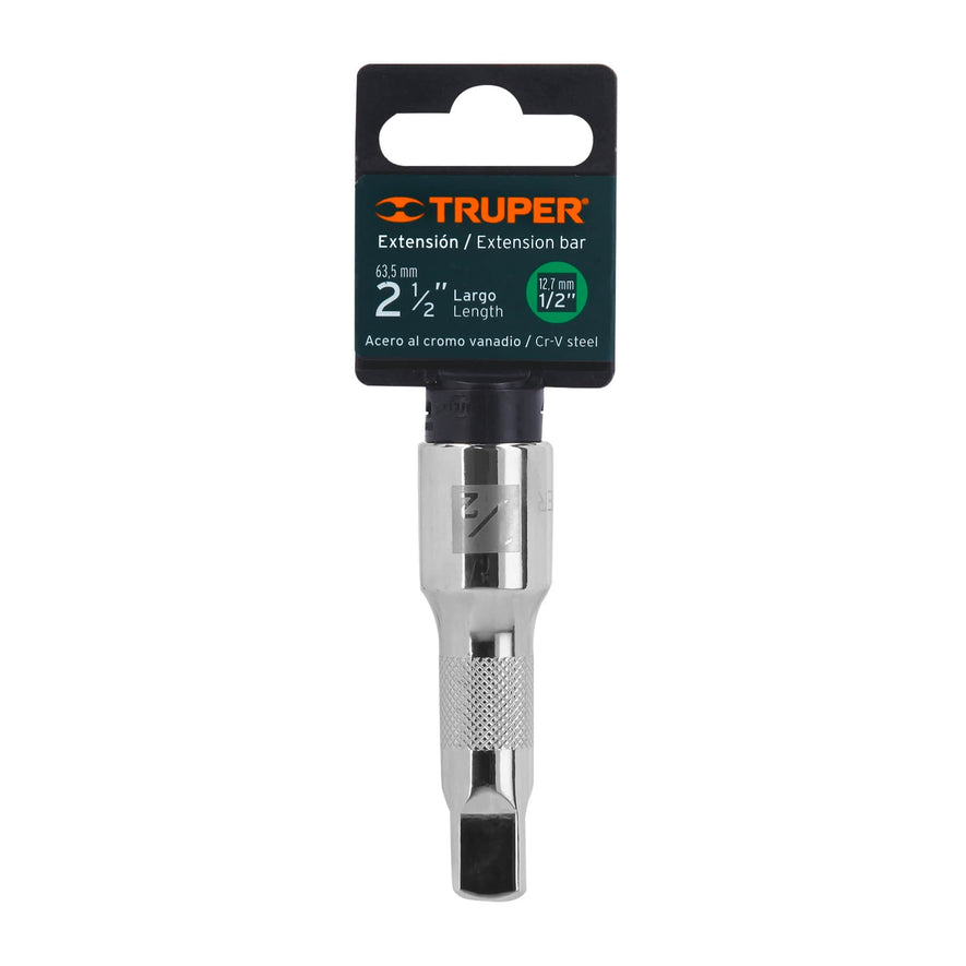 Extensión cuadro 1/2' para matraca, largo 2-1/2', Truper Caja con 6, 13414