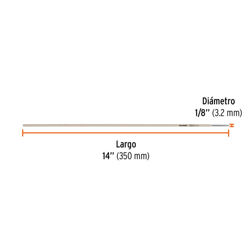 Bolsa con 1 kg de electrodos 6011 de 1/8', Truper Caja con 5, 15460