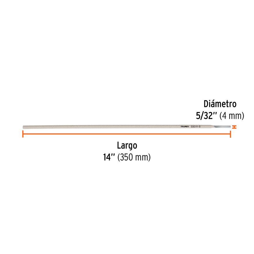 Bolsa con 1 kg de electrodos 6011 de 5/32', Truper Caja con 5, 15461