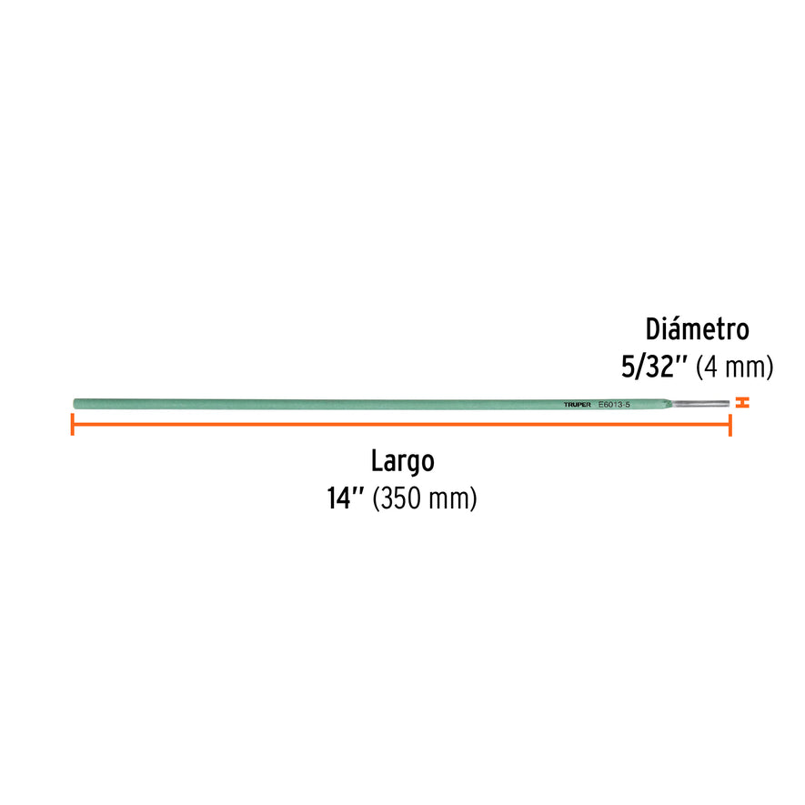 Bolsa con 1 kg de electrodos 6013 de 5/32', Truper Caja con 5, 14362