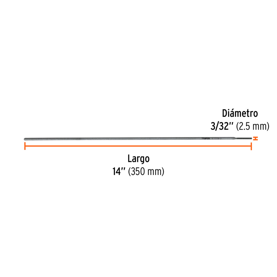 Bolsa con 1 kg de electrodos 7018 de 3/32', Truper Caja con 5, 101535