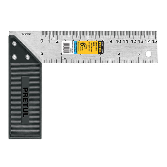 Escuadra 6' para carpintero, Pretul Caja con 6, 26086