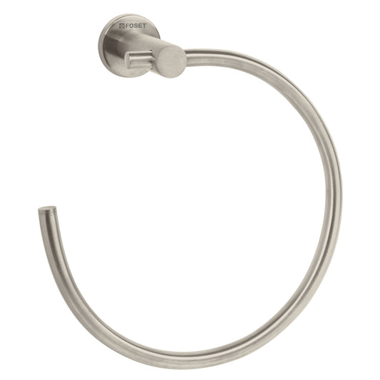 Toallero metálico de argolla acabado satín, Foset Element Caja con 4, 49676
