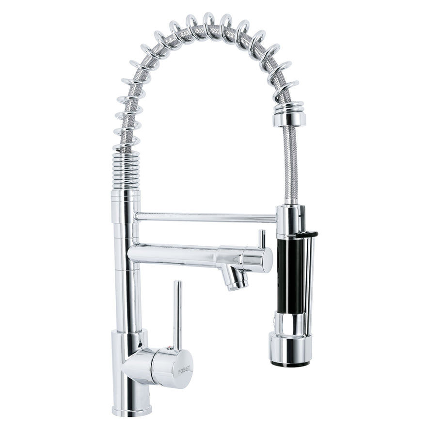 Monomando con doble salida para fregadero, Cromo, Element, 49106