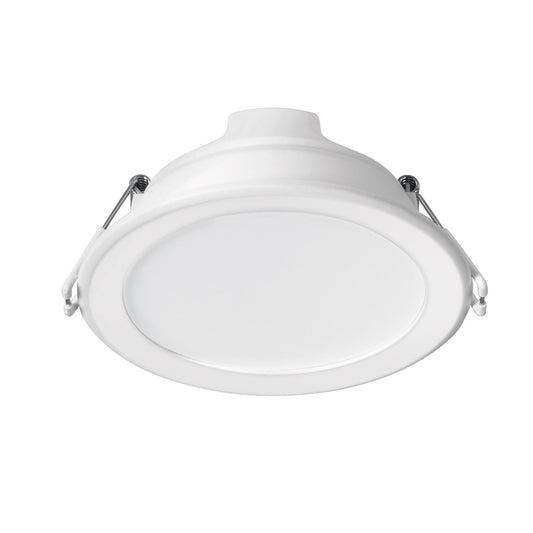 Luminario LED empotrable 7 W redondo, luz de día, Basic Caja con 4, 25087