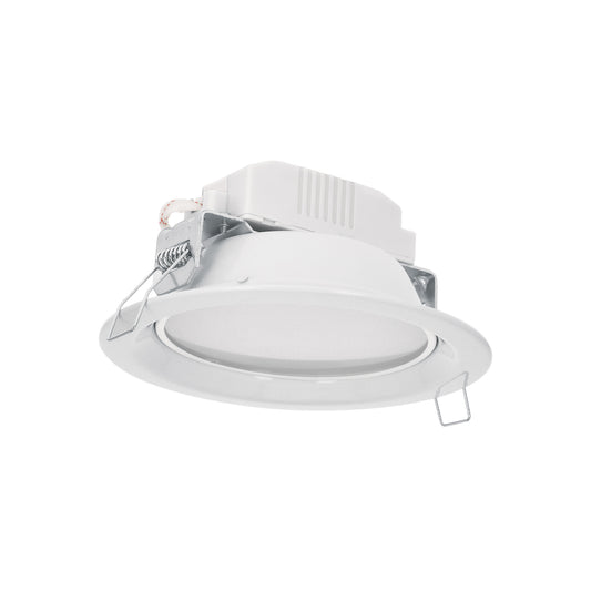 Luminario LED empotrado redondo de 6 W, luz cálida, Volteck Caja con 2, 48095