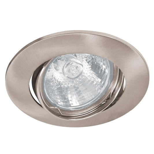 Luminario redondo satín spot dirigible, lámpara no incluida Caja con 4, 46616