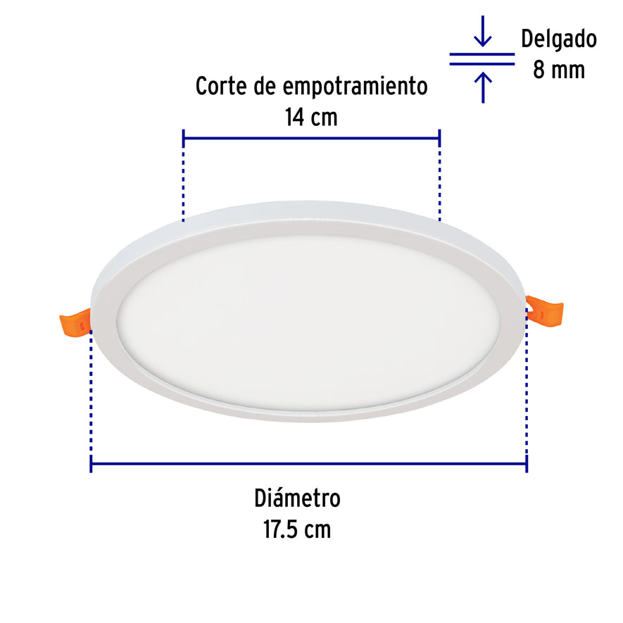 Luminario de LED para empotrar 15 W, ajustable, luz de día Caja con 4, 47798
