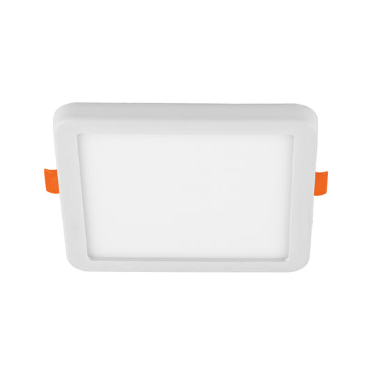 Luminario LED empotrable ajustable 8 W, cuadrado, luz de día Caja con 4, 45670