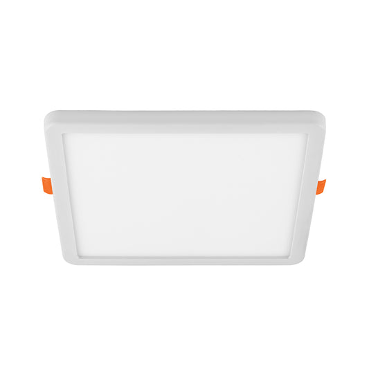 Luminario LED empotrable ajustable 15 W, cuadrado luz de día Caja con 4, 45671