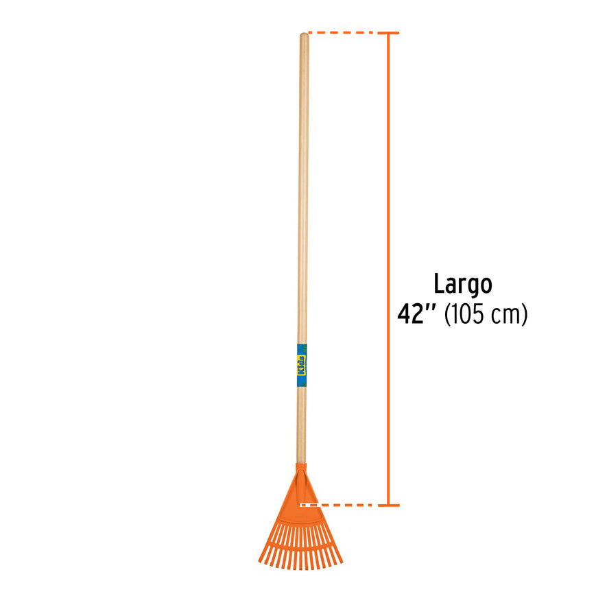 Escoba de jardín para niños con mango de 42', Truper Caja con 6, 14346