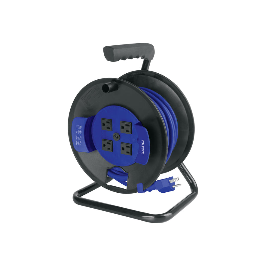 Extensión reforzada 3x16 AWG, 15 metros en carrete, VOLTECK, 45363