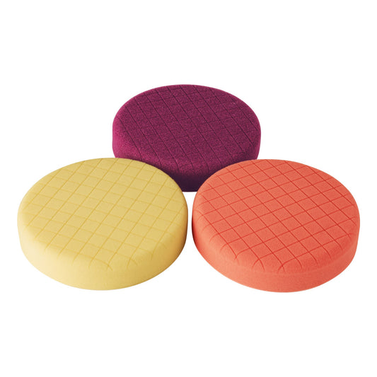 Juego de 3 esponjas p/pulir de 6' hook and loop,TRUPER, 102740