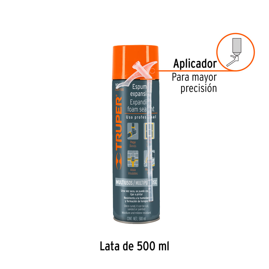 Espuma expansiva de 300 ml, Truper Caja con 6, 10919