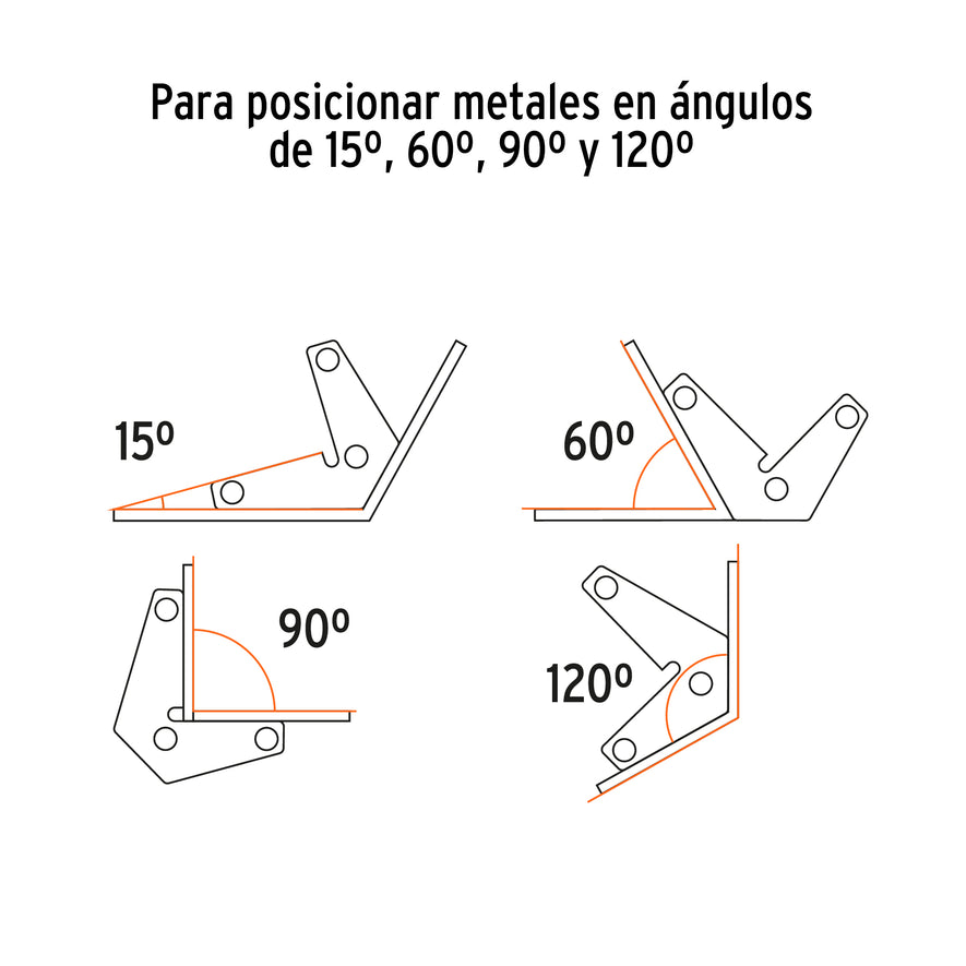 2 Escuadras magnéticas esquineras 3' capacidad 11 kg, TRUPER Caja con 3, 103031
